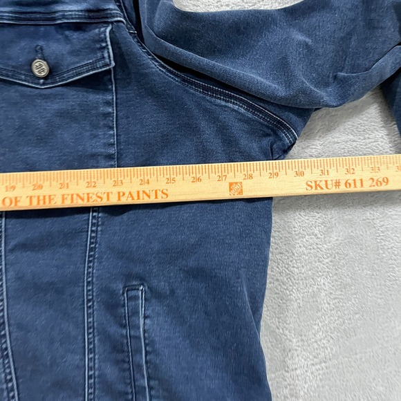 Laurie Felt Jean Jacket Women's 3x Denim Southwestern Cowgirl Y2K Blue - Picture 7 of 10